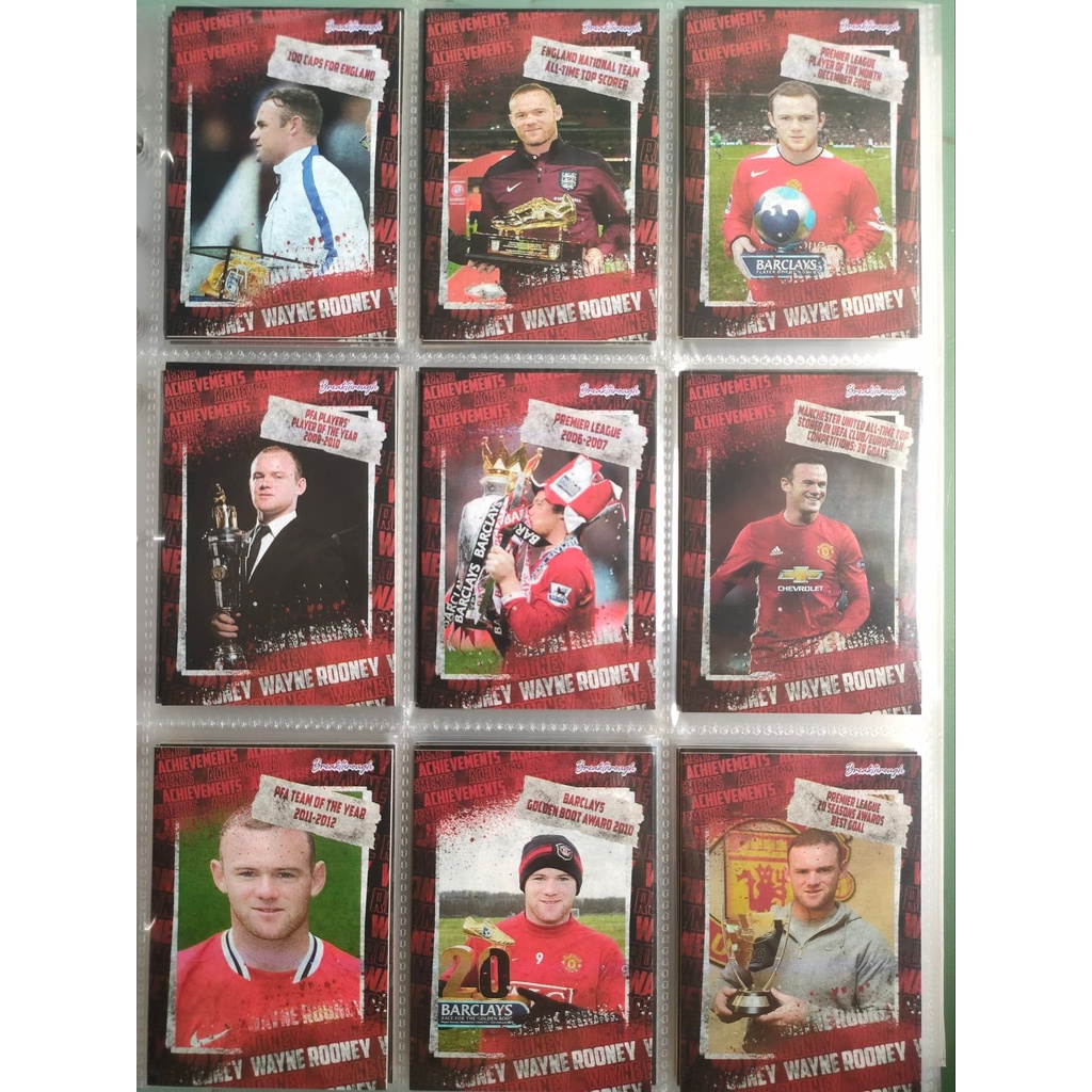 Bộ Thẻ Cầu Thủ Bóng Đá SKY Card Wayne Rooney | Sự nghiệp danh hiệu khoảnh khắc của Rooney Manchester United Quỷ đỏ Shrek