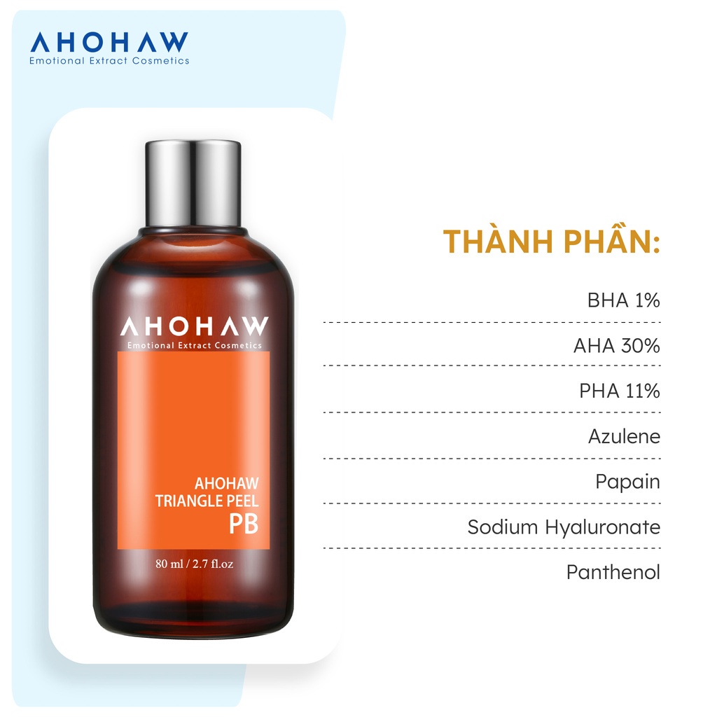 [Full size 80ml] Dung dịch peel Ahohaw Triangle Peel PB dành cho da dầu, mụn