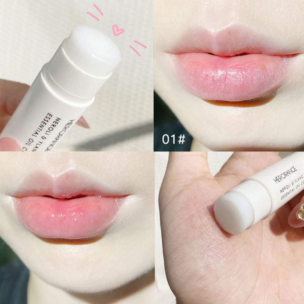 Son dưỡng ẩm HERORANGE thiết kế màu thay đổi theo nhiệt độ 3 màu Herorange plant moisturizing lip balm Liquid Lipstick /Cute Fruit Lip Balm Lip Care Moisturizing Cartoons Lip Balm Natural Plant Anti-Cracking Organic with Vitamin E Jelly Lip Derol Lip Care