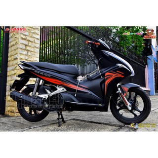 Tem Trùm Xe Airblade 2011 Đen Cam - A-19005