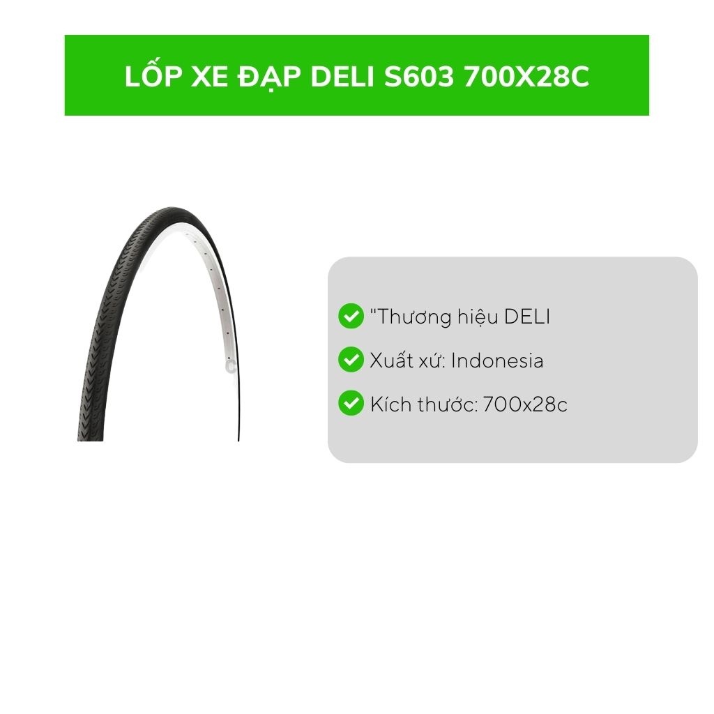 Lốp xe đạp DELI S603 700x28c