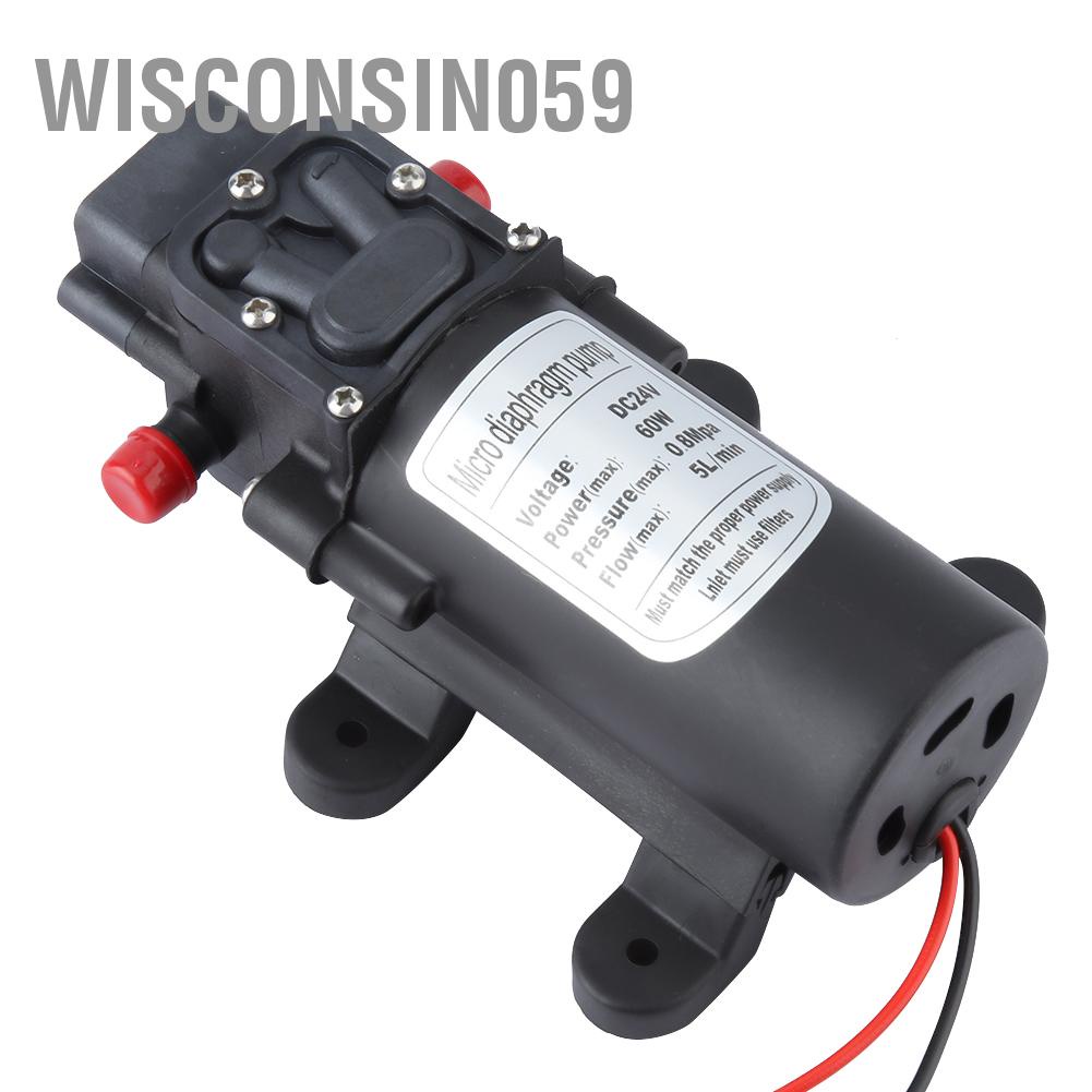 [Hàng Sẵn] Máy bơm nước điện mini 24V 60W 5L / m màng siêu nhỏ Dòng chảy 1 5m Hút【Wisconsin059】