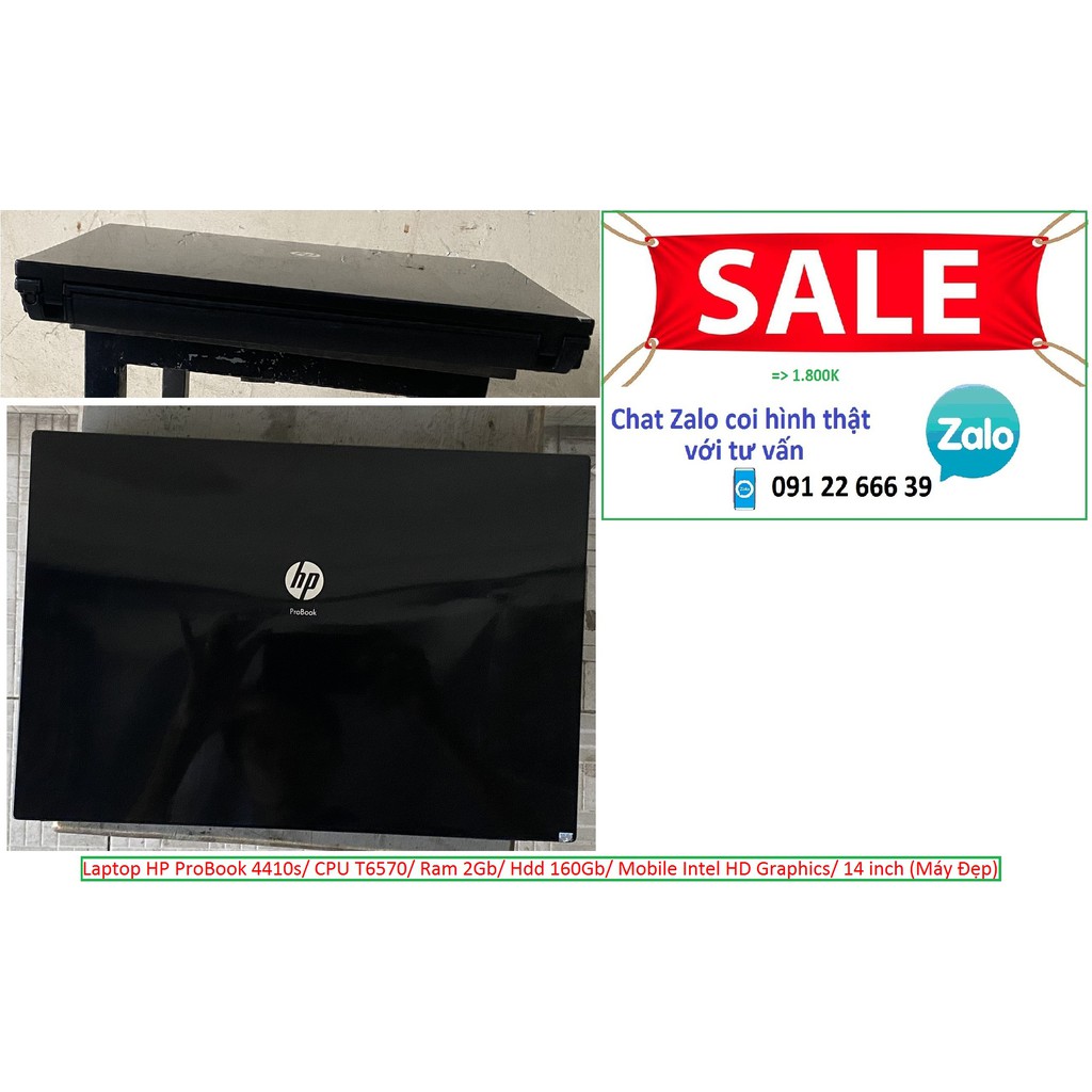 Laptop HP ProBook 4410s/ CPU T6570/ Ram 2Gb/ Hdd 160Gb/ Mobile Intel HD Graphics/ 14 inch (Máy Đẹp) | BigBuy360 - bigbuy360.vn