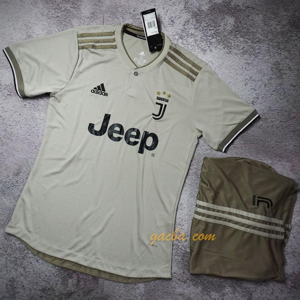 Áo Juventus mùa 2018-2019 sân khách/Freeship/ Bộ quần áo đá banh Juventus sân khách màu xám cực chất  ཾ