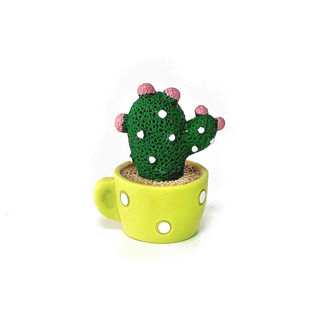 Chậu cây xương rồng resin mini dễ thương trang trí xe hơi