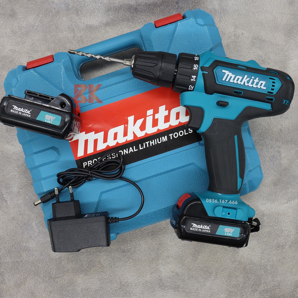 (FREESHIP) Máy khoan dùng Pin MAKITA 18V -  - Pin 2Ah - Máy bắn vít, vặn vít - 100% Lõi Đồng