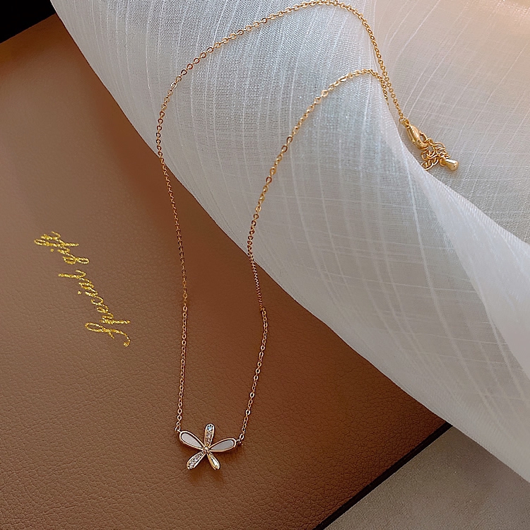 XiaoboACC Dây Chuyền Mặt Hình Hoa Cúc Phong Cách Hàn Quốc