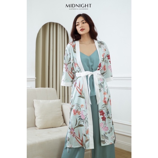 Đồ ngủ mặc nhà Kimono In Hoa - Midnight Sleepwear | WebRaoVat - webraovat.net.vn
