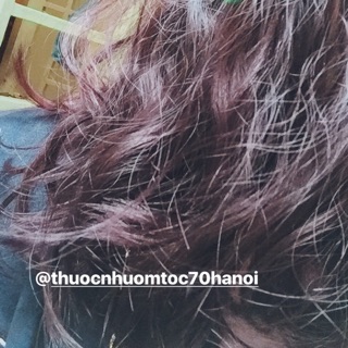 Thuốc nhuộm tóc màu Tím Coffee kèm trợ dưỡng và gang tay nilon