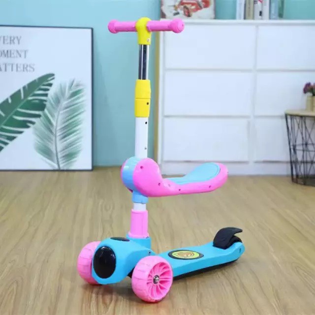 Xe trượt, xe chòi chân Scooter 2 chức năng phát nhạc cho bé