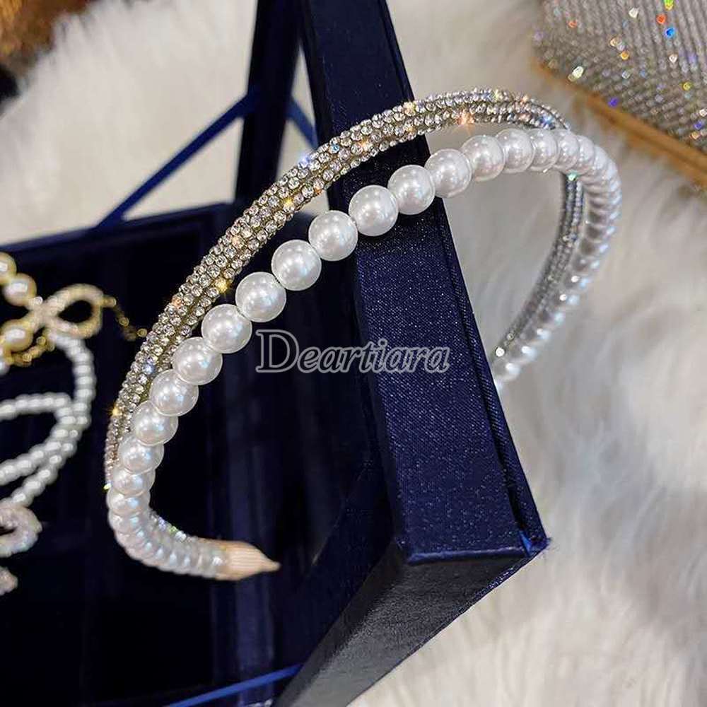 Cài Tóc Đính Đá Ngọc Trai Thời Trang Dành Cho Nữ