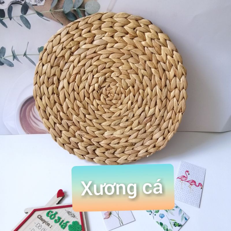 Sỉ 10 tấm thảm lục bình size 37cm trang trí nhà cửa, đạo cụ chụp ảnh, lót chậu cây, thảm ngồi