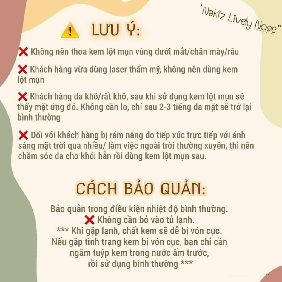 Kem lột mụn cám, mụn đầu đen kèm 50 giấy lột mụn NAKIZ Lively Nose - Chính hãng Thái Lan