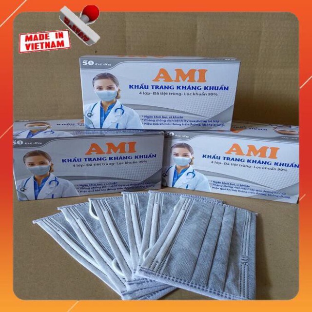 Khẩu trang ami 4 lớp kháng khuẩn | BigBuy360 - bigbuy360.vn