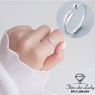 Nhẫn bạc ta lông vũ | bạc ta s99 | lông chim| bạc s925