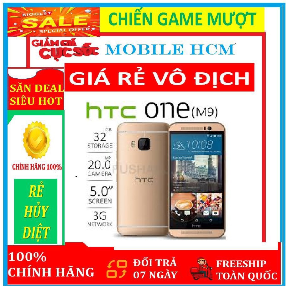 Điện Thoại HTC One M9 Quốc Tế . Ram 3G/32GB - Chiến PUBG Đỉnh