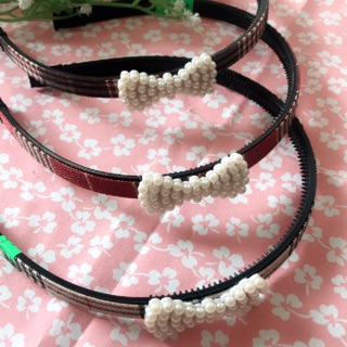 Bờm Tóc Mái Nơ, Sược Tóc Ngọc Trai Nhân Tạo , Tuban Cài Tóc Nơ Siêu Xinh ( Pkt.Shop )