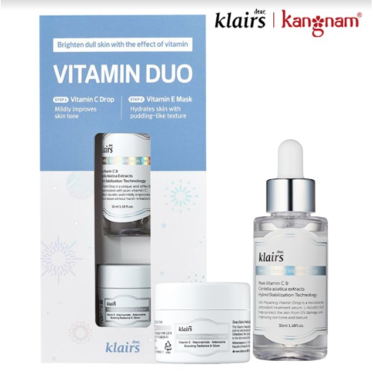 Combo Klairs Vitamin Duo Trial Kit (Klairs Vitamin Drop 35ml + Klairs Vitamin E Mask 15ml)