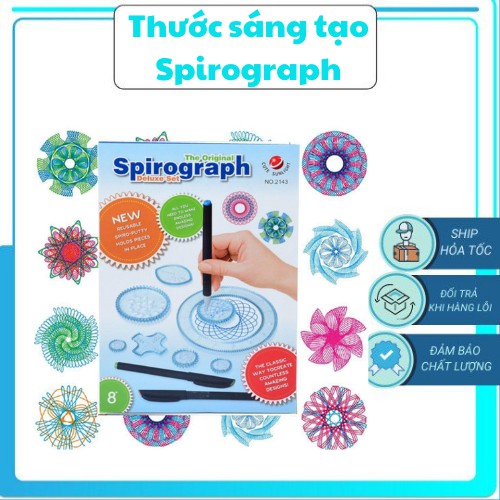Bộ thước vẽ nghệ thuật sáng tạo SPIROGRAPH