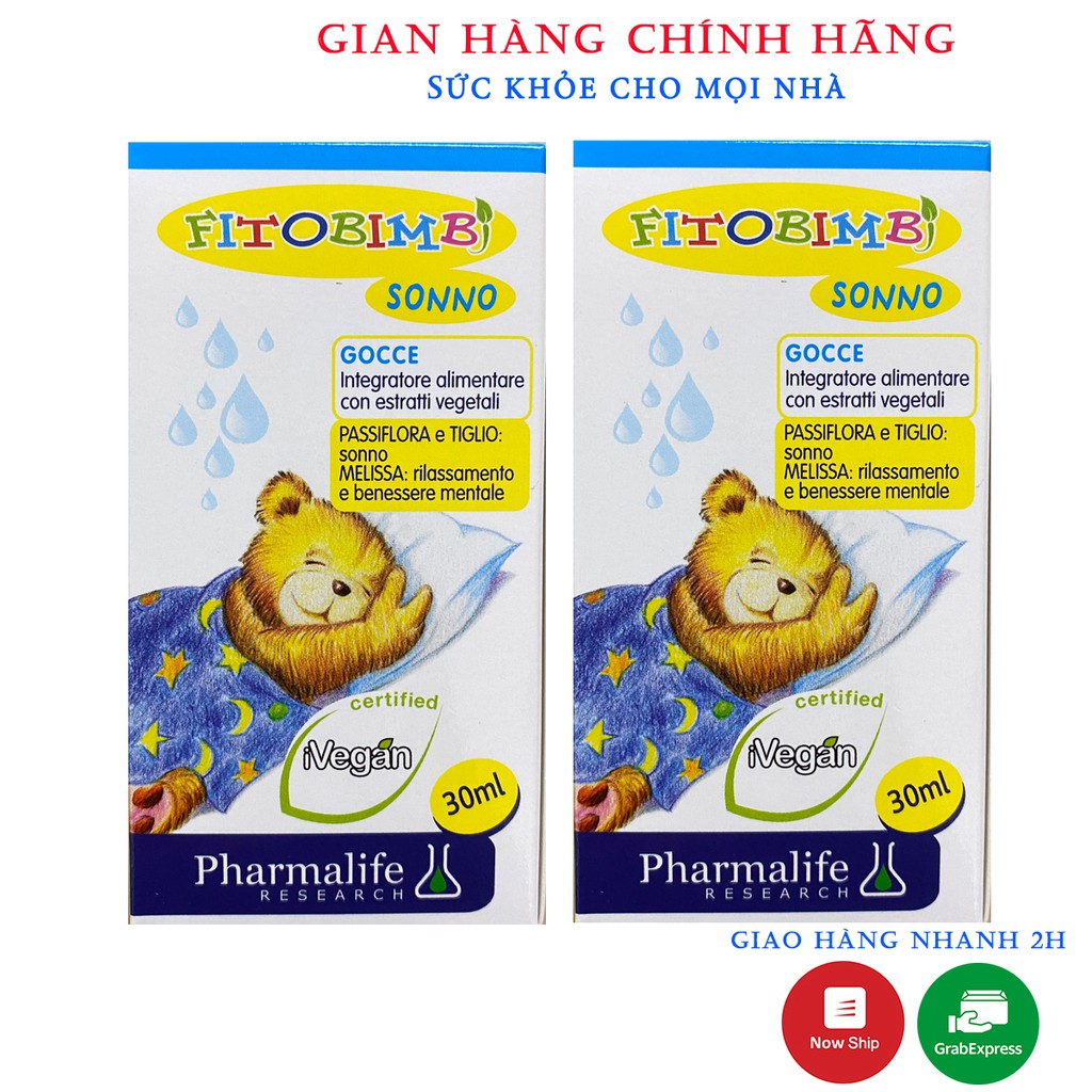 Sonno Bimbi - Thảo Dược Châu Âu Giúp Bé Ngủ Ngon, Dành Cho Trẻ Khó Ngủ, Ngủ Không Sâu Giấc(Chai 30ml)