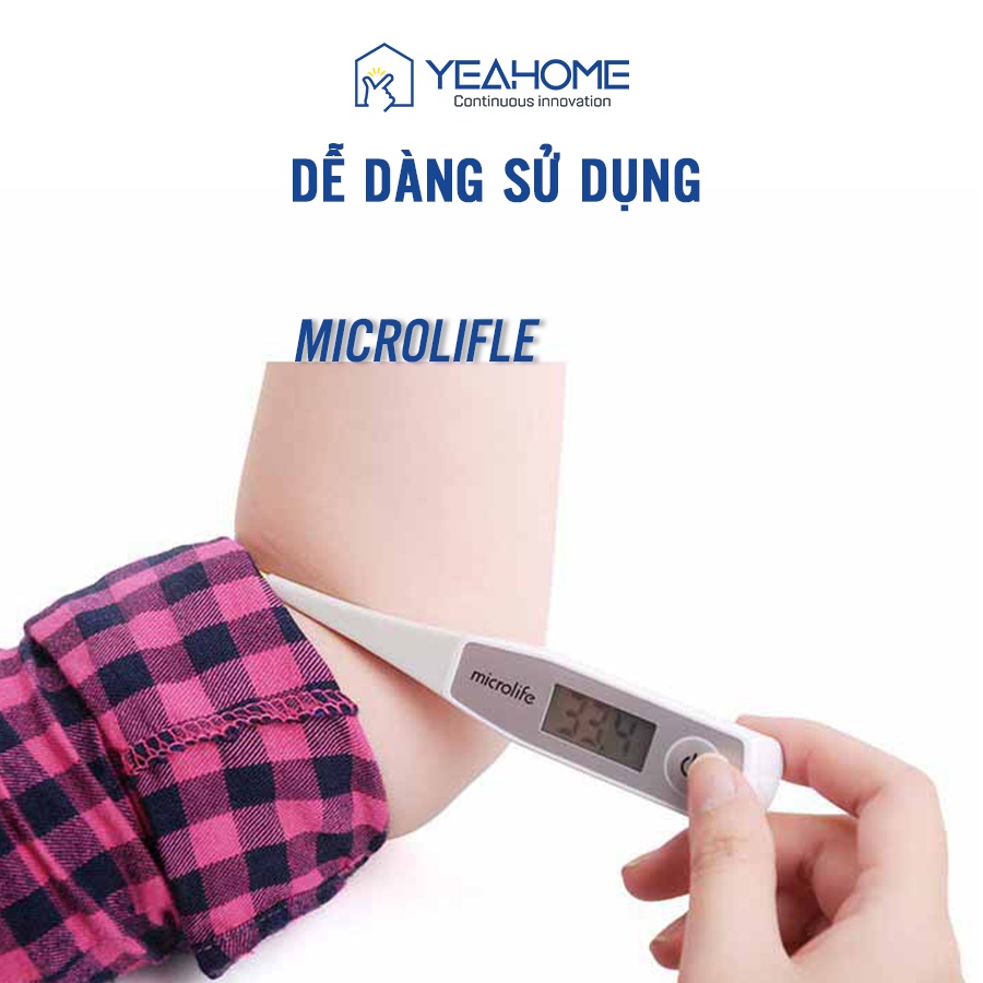 Nhiệt Kế Điện Tử Kẹp Nách 30 Giây Microlife MT 500, Đo nhanh cho kết quả chỉ sau 30s, Bảo Hành Trọn Đời 1 Đổi 1