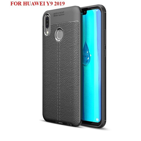 Ốp lưng Huawei Y9 2019 silicon giả da,chống sốc auto Focus,Ốp dẻo trong suốt cho điện thoại Y9 2019
