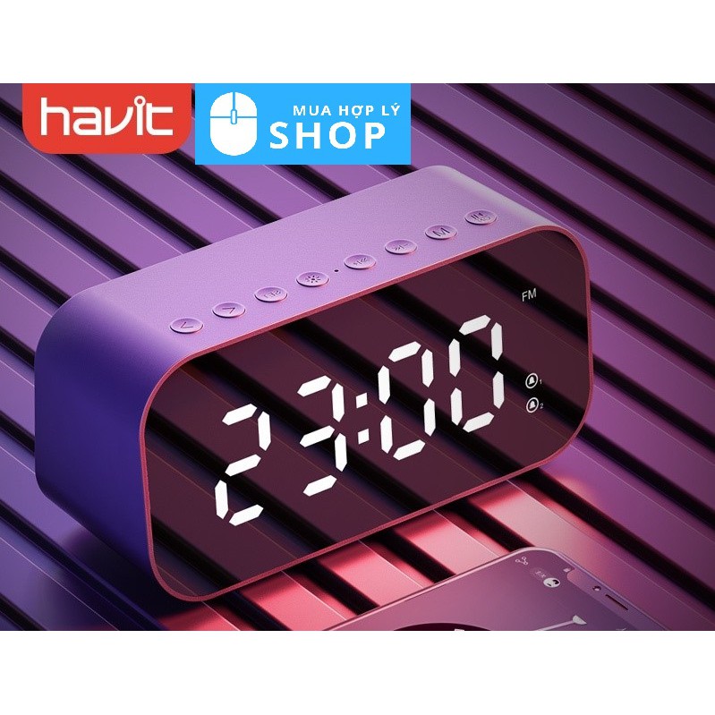 [ĐA NĂNG] Loa Bluetooth HAVIT M3, Kiêm Đồng Hồ Báo Thức, FM - Hàng Nhập Khẩu