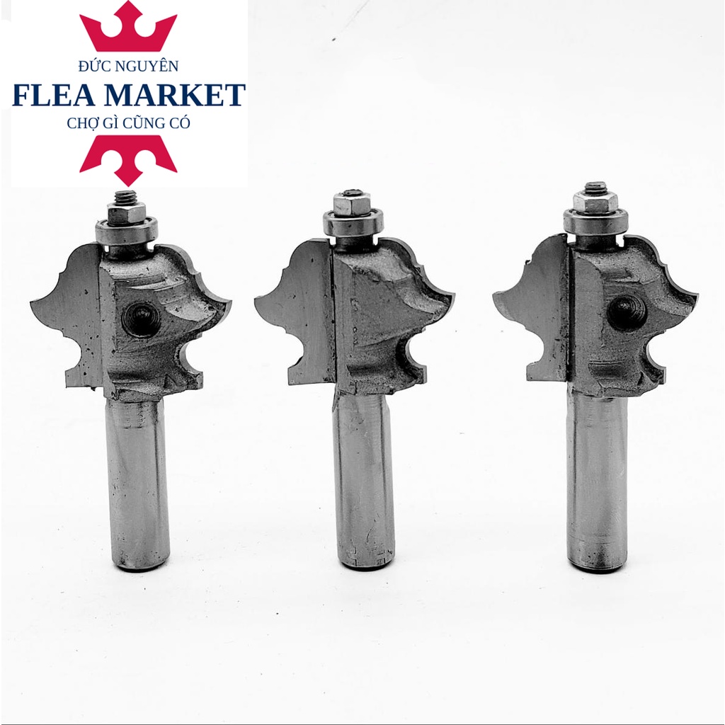 MŨI PHAY CHỈ PHÀO ĐA GIÁC TRÒN 09 GỖ CAO 35MM - MŨI SOI GỖ CỐT 12.7MM