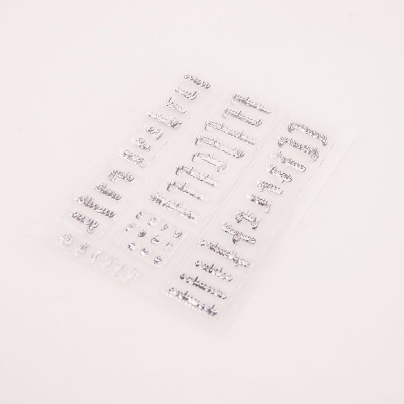Con dấu silicon trong suốt họa tiết chữ cái độc đáo trang trí thiệp/ sổ độc đáo