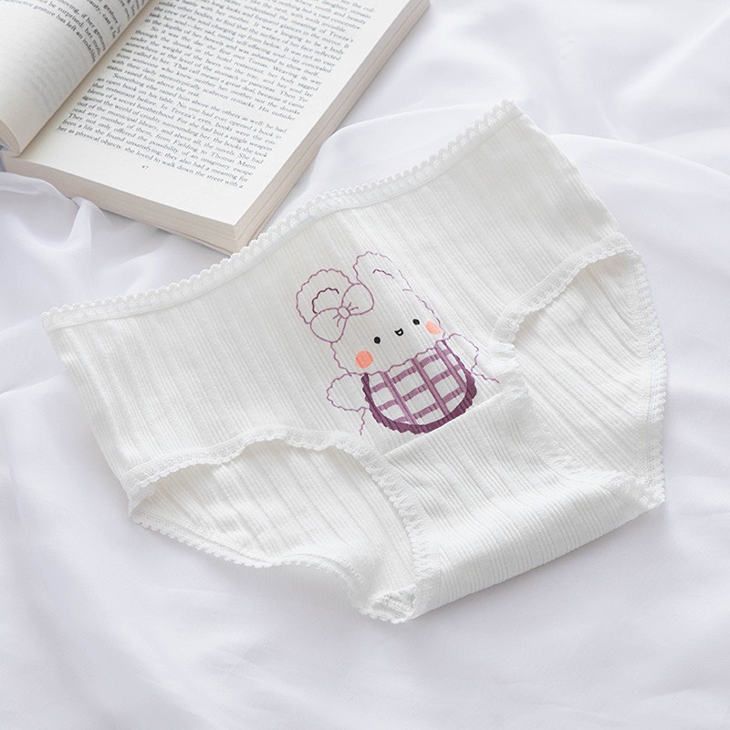 Quần Lót Nữ Cotton Sợi Tre Họa Tiết Thỏ Hồng Siêu Hot MS.088