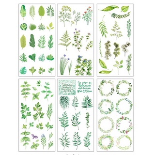 Set 6 tấm sticker dán vở, sổ tay hình hoa siêu cute Sakura Shop