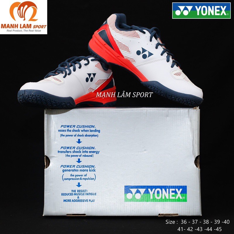 1 [Giày cao cấp] Giày cầu lông Yonex SHB56 Trắng chính hãng, êm chân, bám sân, bảo hành 2 tháng, 1 đổi 1 trong 7 ngày 3