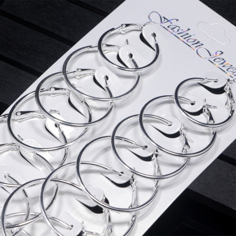 12 Đôi Bông Tai Khoen Tròn Thời Trang Nữ Tính