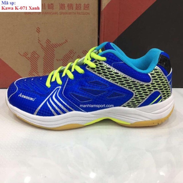 Giày Cầu Lông Kawasaki K071 Xanh, bền, rẻ, bảo hành 2 tháng, đổi mới trong 15 ngày ! 2020 👡Tốt nhất NEW new