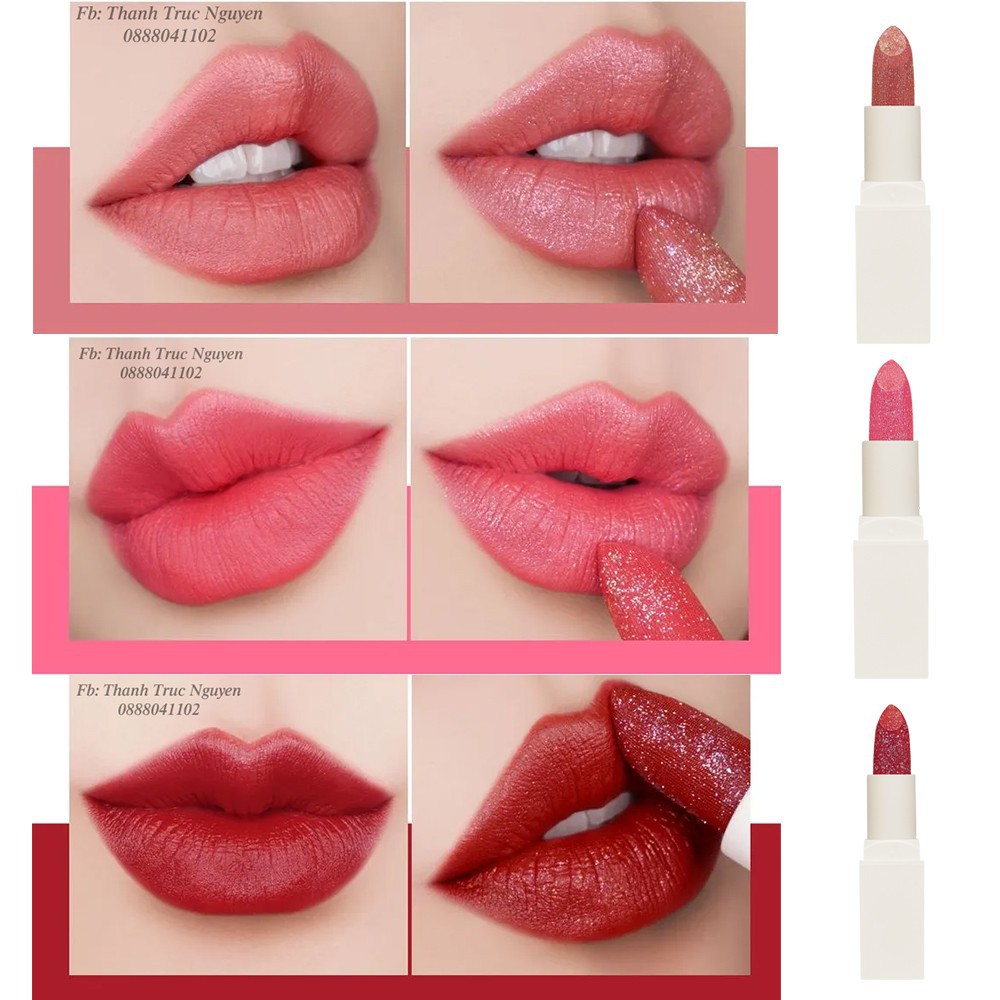 Son lì ánh pha lê Holika Holika Crystal Crush lipstick. azooo