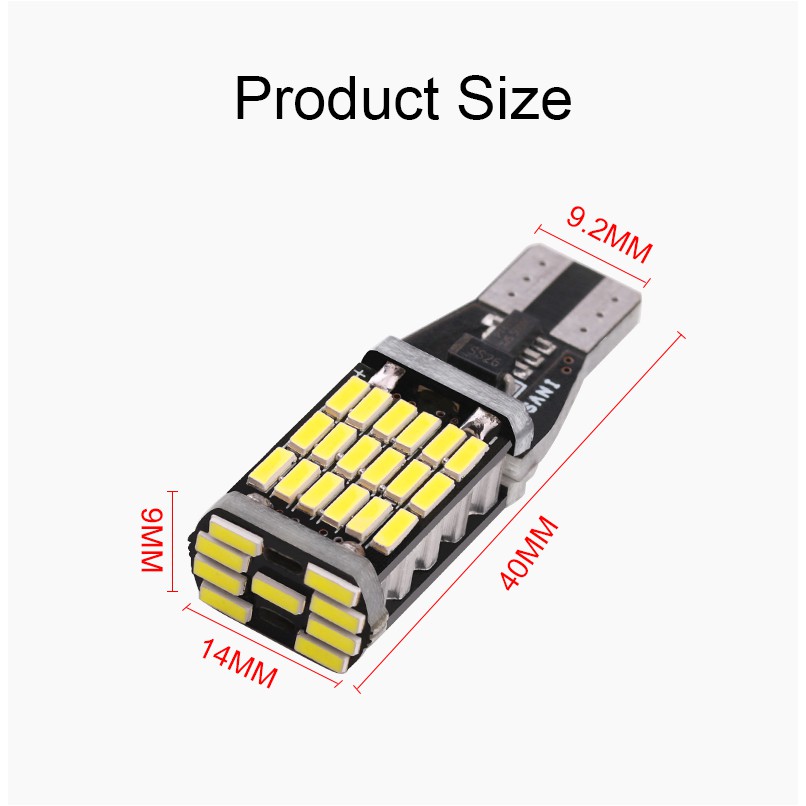 Đèn led lùi ô tô Yobis T15 4014 canbus 45smd W16W 10W