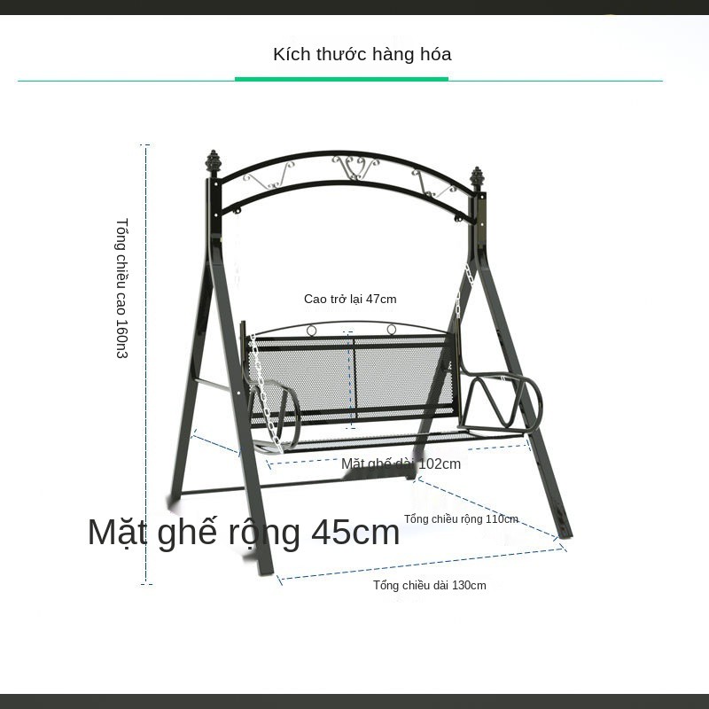 Ghế treo xích đu sân trong nhà trẻ em ngoài trời người lớn gia đình lười ban công lưới màu đỏ dụng sắt mỹ thuật Nôi