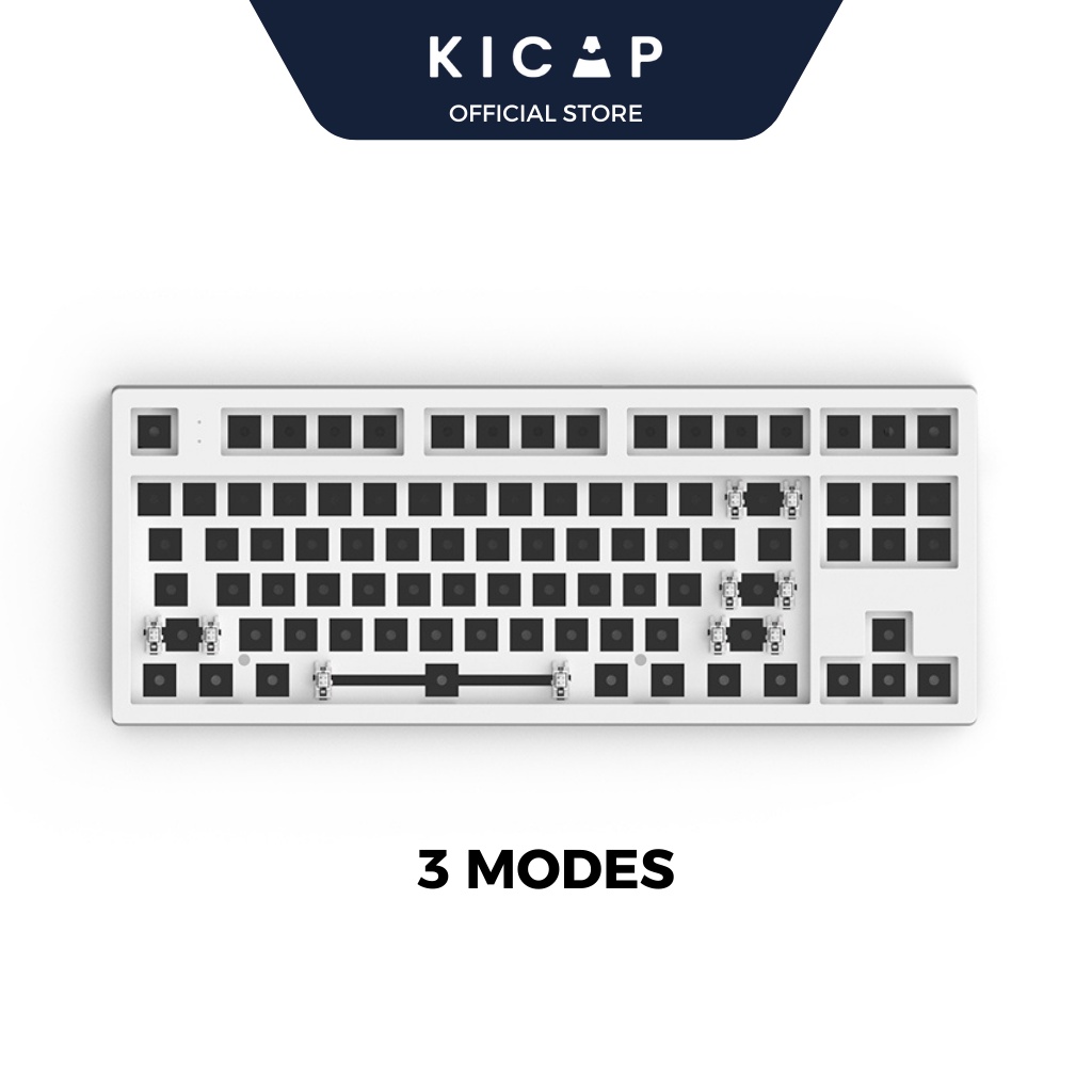 [CHÍNH HÃNG - CÓ SẴN] KIT MK870 LED RGB 3 MODE  (USB - TYPE C / WIRELESS 2.4 / BLUETOOTH 5.1) - Kicap