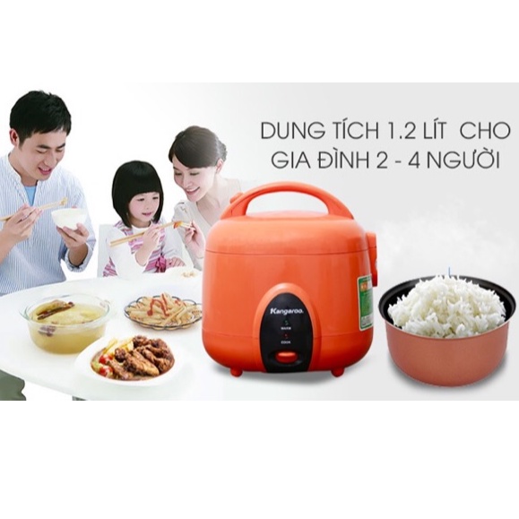 Nồi cơm điện Kangaroo 1.2 lít KG826S HÀNG CHÍNH HÃNG