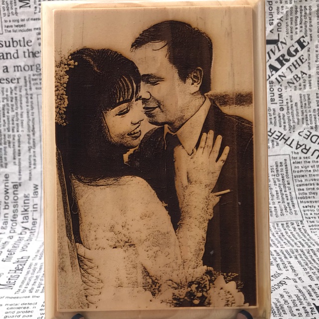 Khung ảnh gỗ ~khắc hình ảnh theo yêu cầu