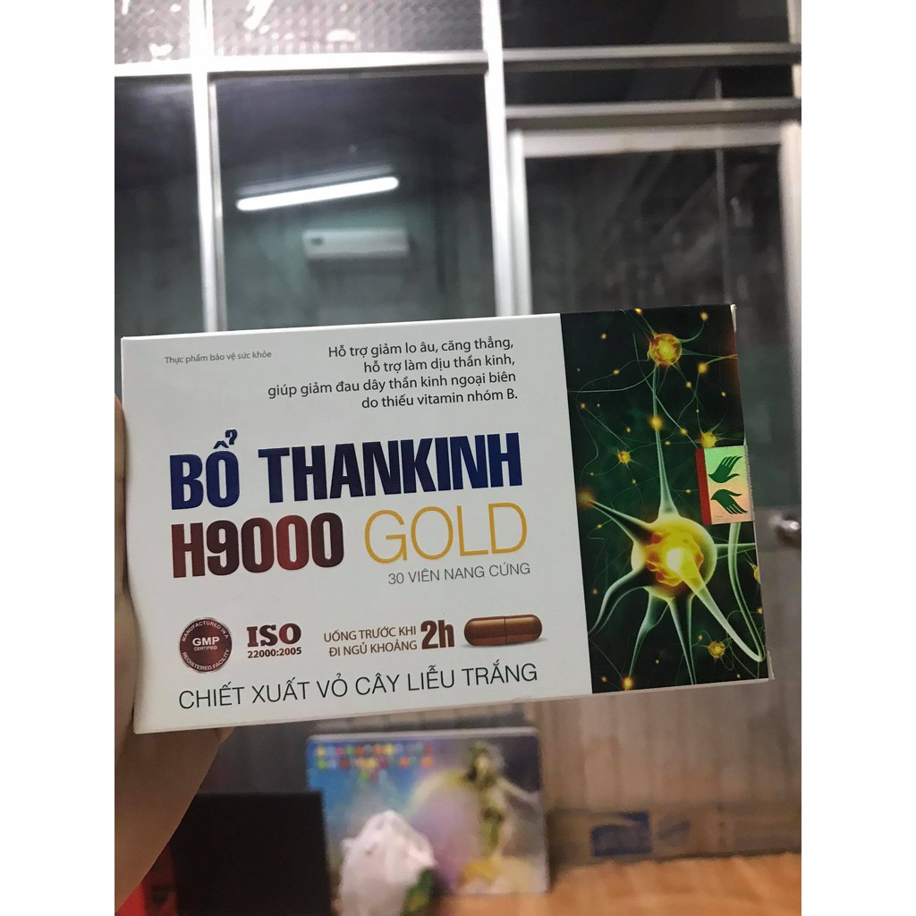 Bổ Thần Kinh H9000 Gold - Hỗ trợ giảm lo âu, căng thẳng, làm dịu thần kinh, giúp giảm đau dây thần kinh ngoại biên.