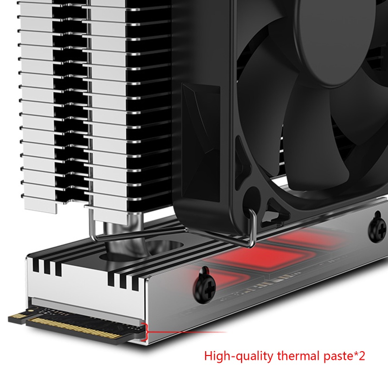 Bộ Tản Nhiệt Bằng Silicone Màu Trơn PCIE 5.0 2280 M.2 M2 SSD w / 2 Chất Lượng Cao