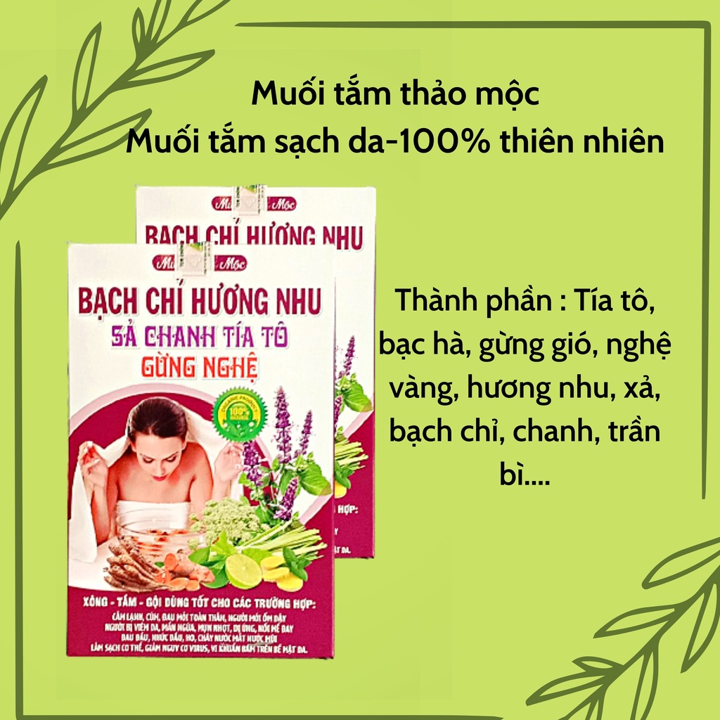 Muối tắm thảo dược Hena 150g, Muối tắm tẩy tế bào chết xông gội sạch da từ thiên nhiên