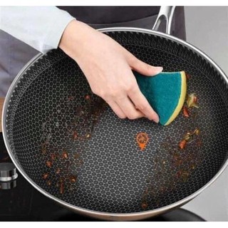 [Tặng cọ dầu] Chảo siêu chống dính sâu lòng lưới tổ ong 32cm