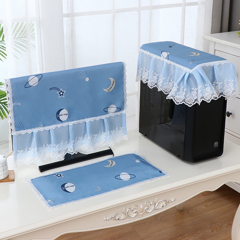 Vỏ máy tính gia đình để bàn phím chống bụi chủ làm mát màn hình hiển thị dễ thương bảo vệ