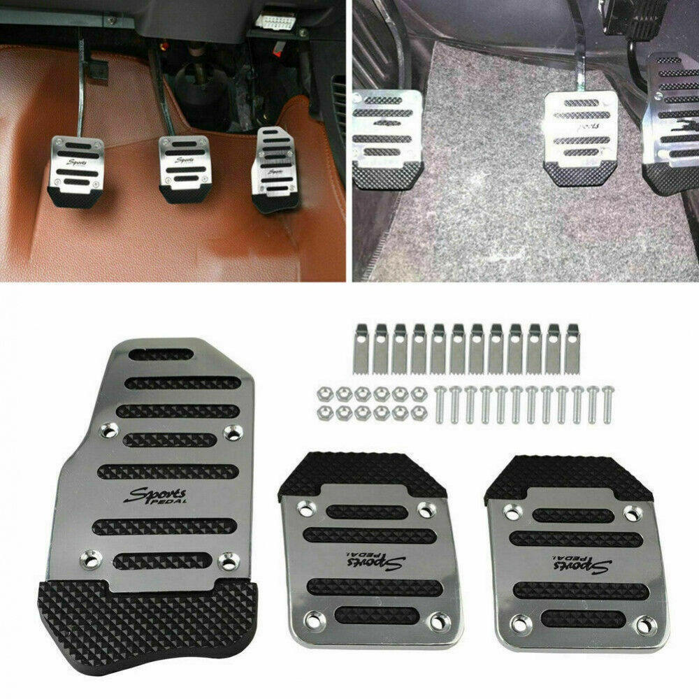 Bộ 3 Vỏ Bọc Bàn Đạp Chân Ga Và Phanh Chống Trượt Tiện Dụng Cho Xe Hơi