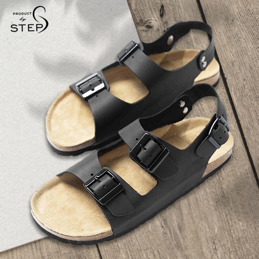 Giày Đế Trấu Unisex Da 2 khóa