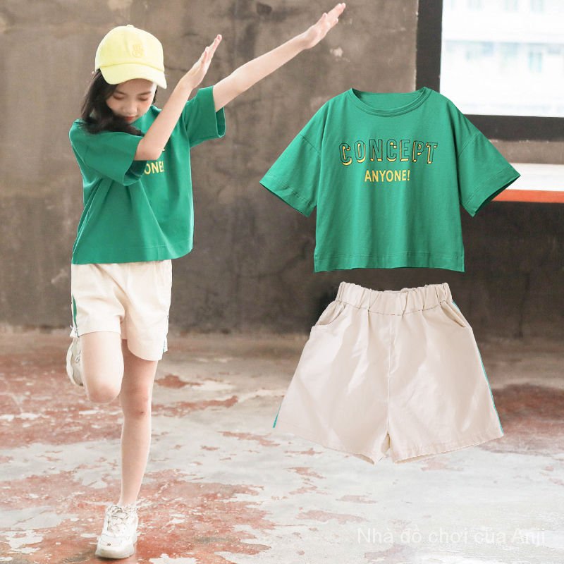 Set Đồ Bộ Cotton Phong Cách Hàn Quốc Cho Bé Gái