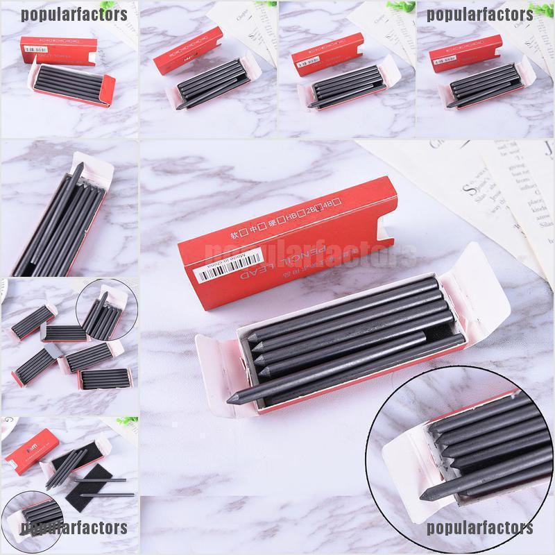 Hộp 6 ruột bút chì thay thế 5.6mm HB 2B 4B 6B 8B