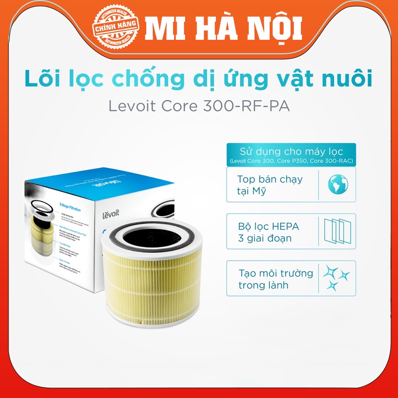 Lõi lọc cho máy lọc không khí Levoit Core 300 / 300S / Mini - Chính hãng - Diệt khuẩn - Khử mùi - Chống dị ứng